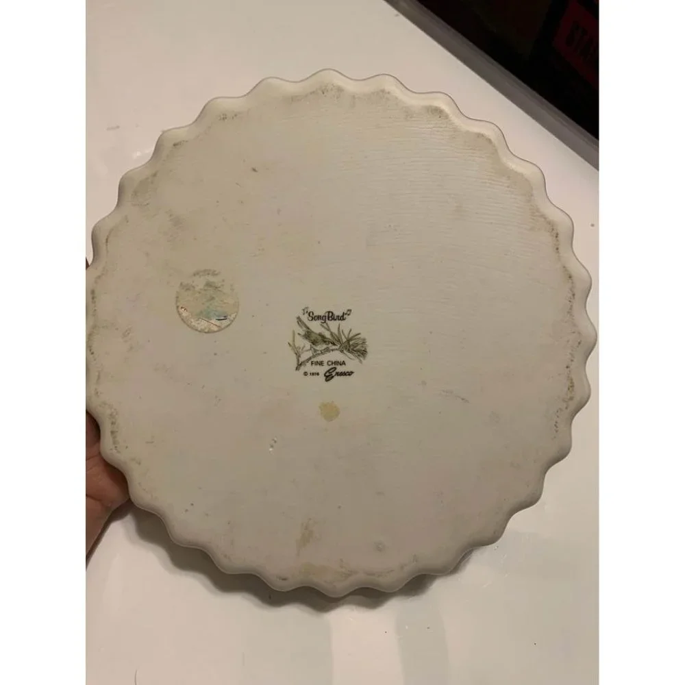 Vintage Eresco Song Bird Fine China Pie Dish 1978 - Picture 2 of 3